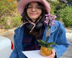 She loves greenery and flowers and often posts photographs of her with plants and beautiful natural scenes She loves greenery and flowers and often posts photographs of her with plants and beautiful natural scenes.